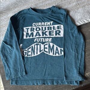 Blue Long Sleeve Graphic Tee